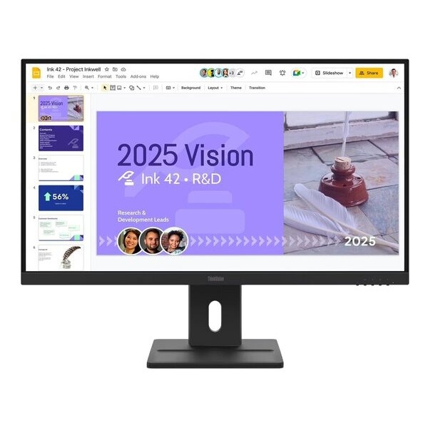 LENOVO Monitor ThinkVision E27Q-40 27'' QHD IPS, HDMi, Display Port,Speakers, 3Years