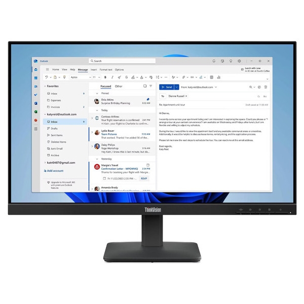 LENOVO Monitor ThinkVision S24-4e 23.8'' FHD IPS, HDMi, VGA, 3YearsW