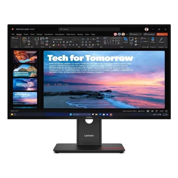 LENOVO Monitor ThinkVision T27QD-40 27'' QHD IPS, HDMi, Display Port, Ethernet, Height adjustable, 3YearsW