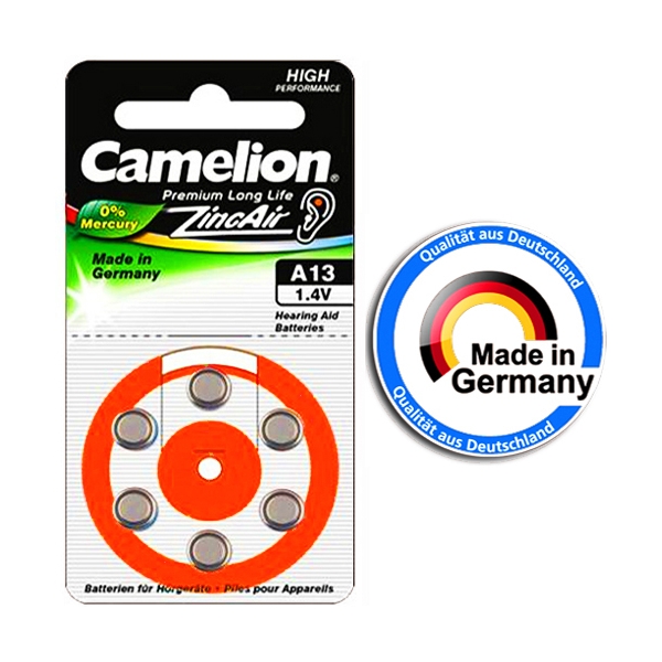 A13-BP6 ΜΠΑΤΑΡΙΑ CAMELION ΑΚΟΥΣΤΙΚΩΝ ΒΑΡΗΚΟΙΑΣ  CAMELION