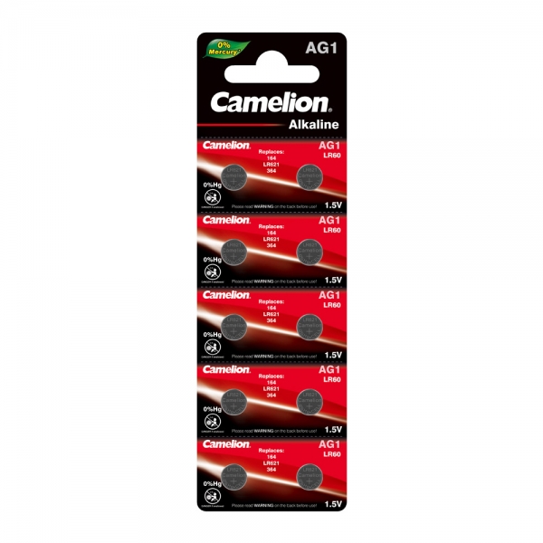 LR621-AG1-BP10 ΜΠΑΤΑΡΙΑ CAMELION ΑΛKΑΛΙΚΗ 10τμχ. CAMELION
