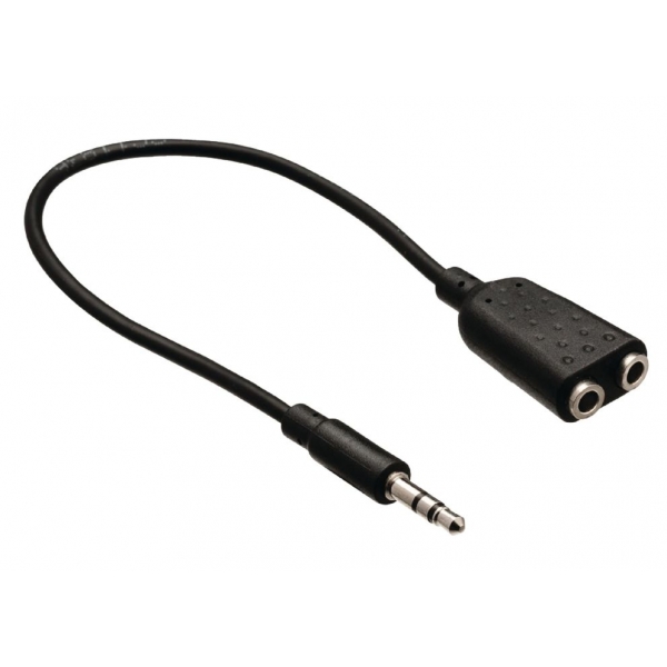 POWERTECH Καλώδιο 3.5mm Male σε 2x 3.5mm Female, 0.20m