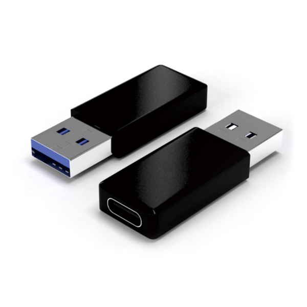 POWERTECH Adapter USB 3.0 male σε USB Type-C female, μαύρο  [CAB-UC023]