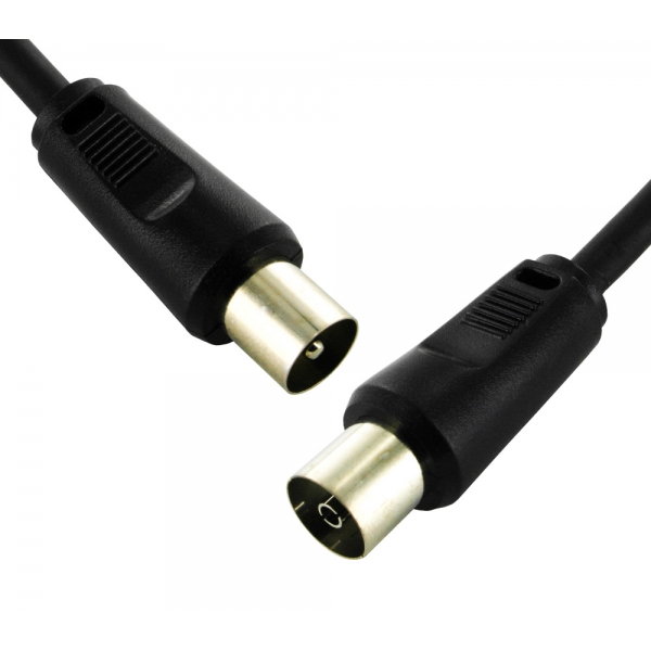 POWERTECH καλώδιο κεραίας για τηλεόραση CAB-V004, PAL, 1.5m, μαύρο