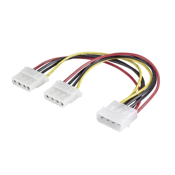POWERTECH καλώδιο ρεύματος IDE (F) σε 2x IDE (M), 20cm [CAB-W004]