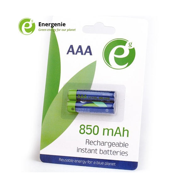 ENERGENIE READY TO USE RECHARGEABLE BATTERIES AAA 850MAH 2PCS/PACK EG-BA-AAA8R-01