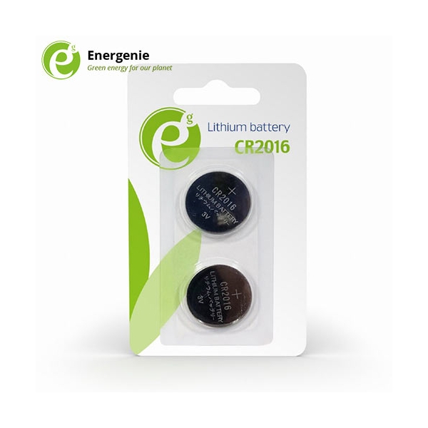 ENERGENIE BUTTON CELL CR2016 2-PACK EG-BA-CR2016-01