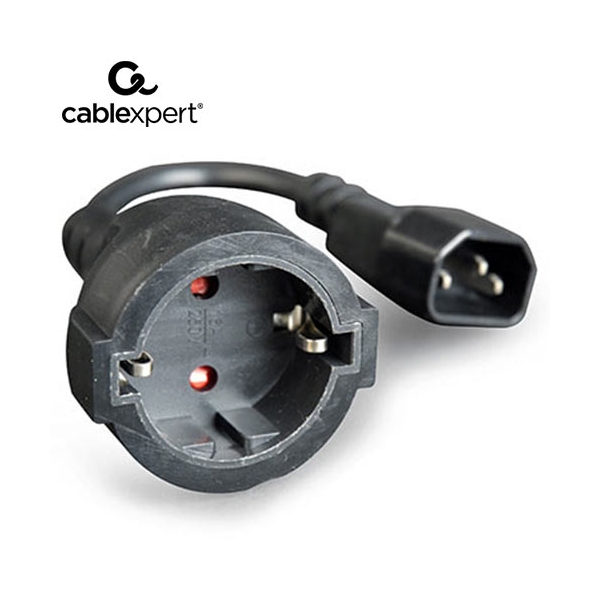 CABLEXPERT POWER ADAPTER CORD (C14 MALE TO SCHUKO FEMALE) PC-SFC14M-01