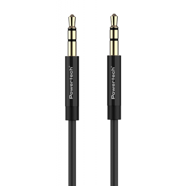 POWERTECH καλώδιο Jack 3.5mm prime PTR-0088, 3 pin, copper, 3m, μαύρο