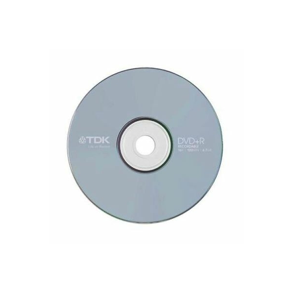 TDK DVD+R - 16x  4,7GB  Single Coulour Disk  5 PACK