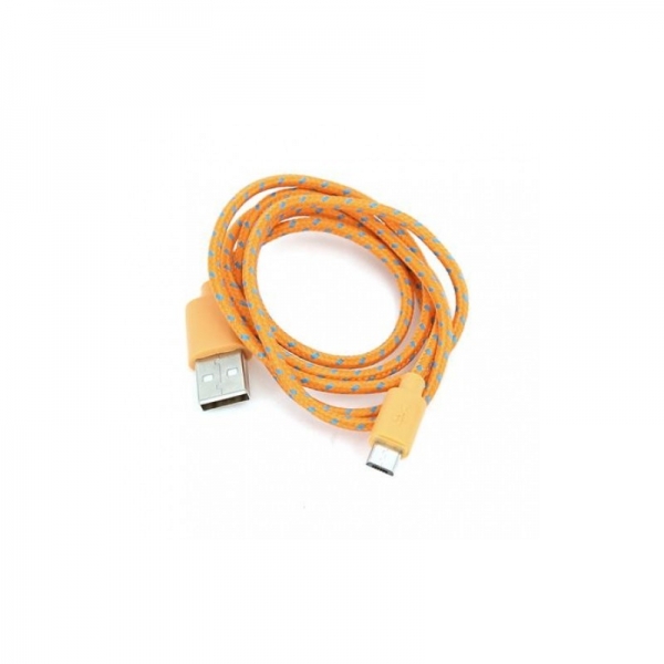 Omega cable microUSB 1m braided, orange (42318)