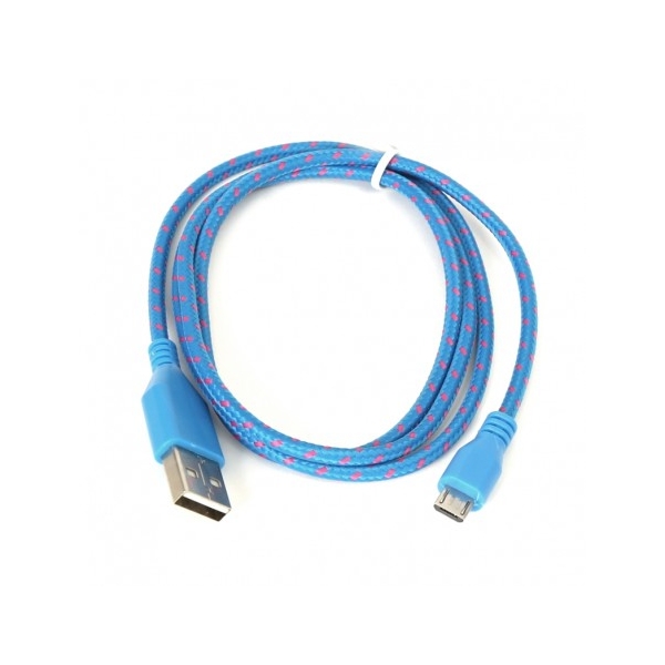 Omega Cable Micro USB 1m , Light Blue  (42316)