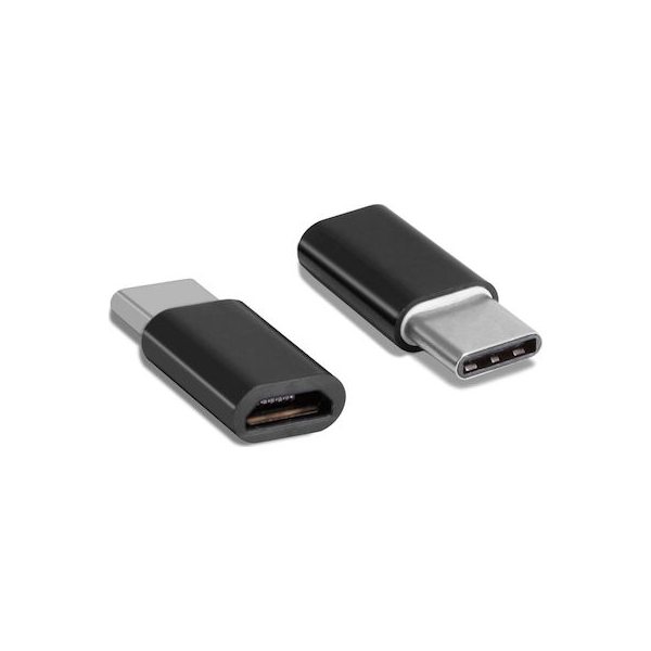POWERTECH αντάπτορας USB-C σε Micro USB θηλυκό CAB-UC019, μαύρος