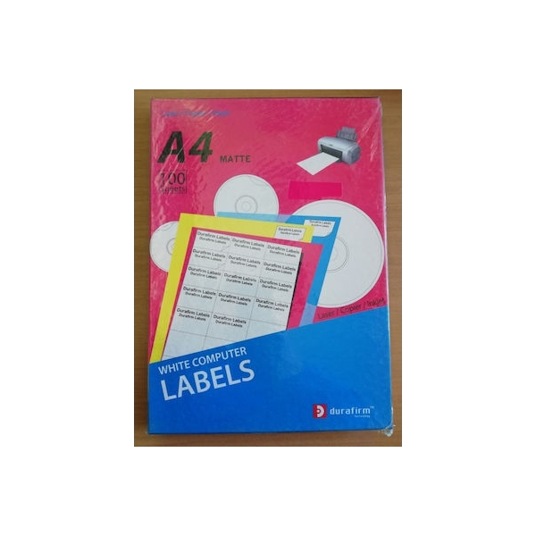 ΕΤΙΚΕΤΕΣ DURAFIRM LABELS 70mm X 67,5mm 100 ΦΥΛΛΑ [501022]