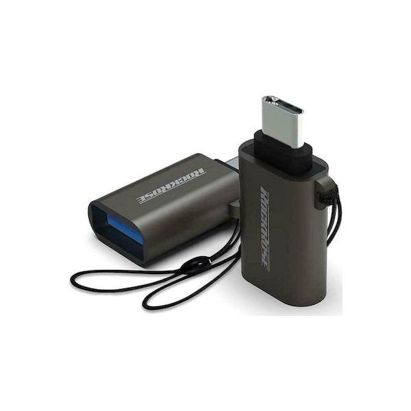 ROCKROSE αντάπτορας USB Type-C σε USB 3.0 Nexus U, 5Gbps, γκρι