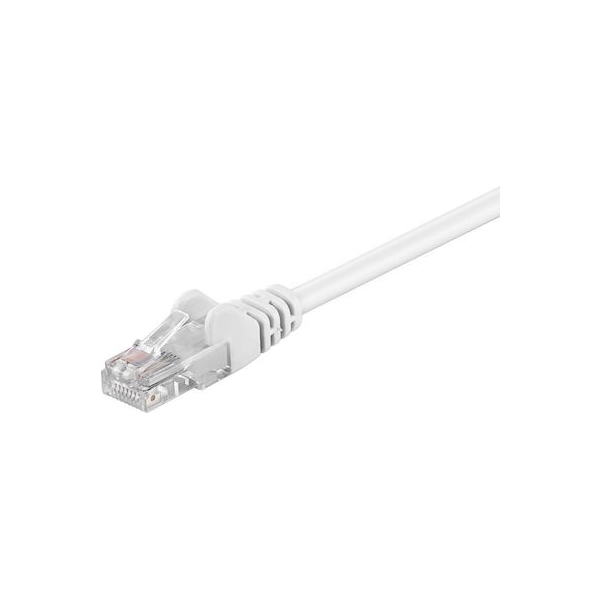 GOOBAY καλώδιο δικτύου 95564, CAT 5e U/UTP, 100 MHz, CCA, 1.5m, λευκό